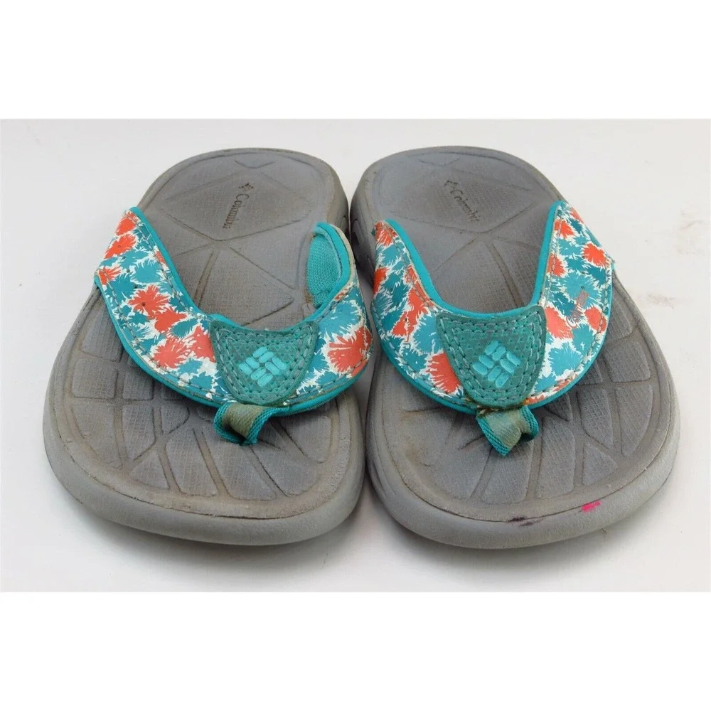 Columbia Toddler Girls 8 Medium‎ Blue Flip Flop Synthetic